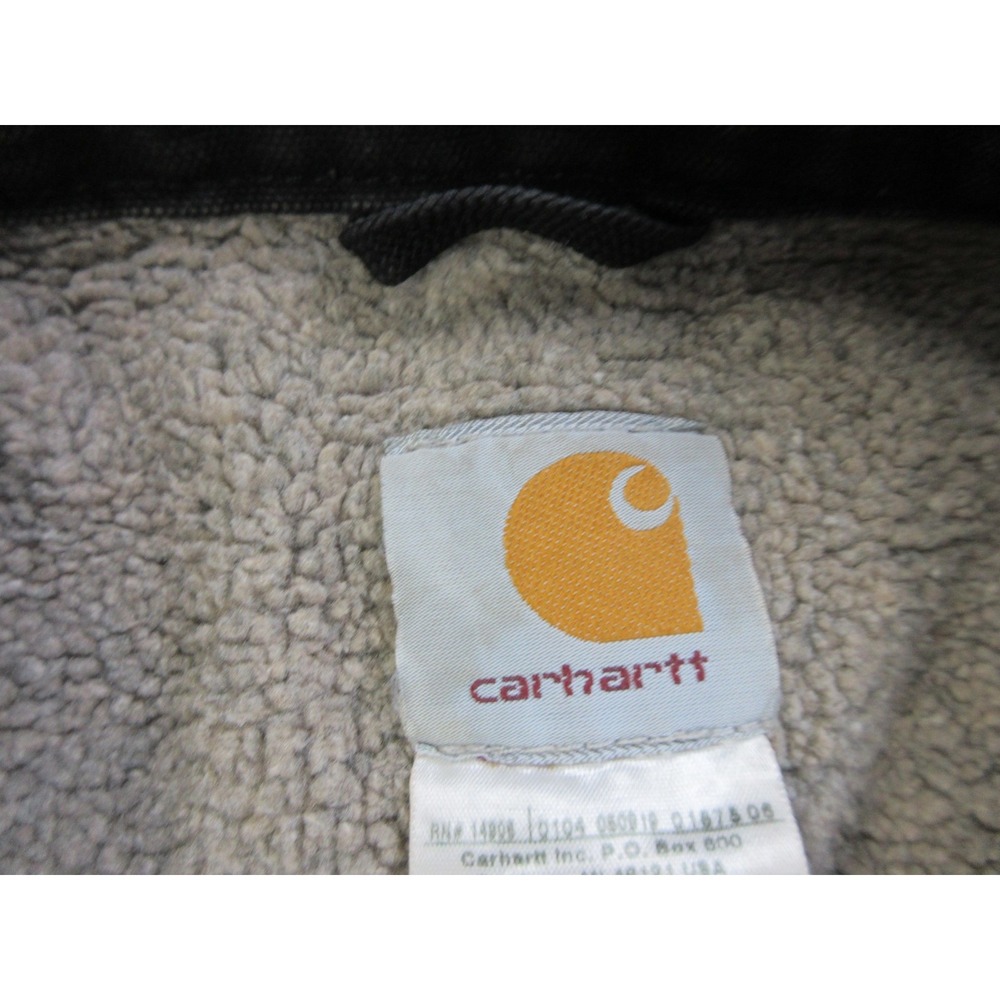 VTG Carhartt Detroit Jacket Mens Large Brown C61 Sherpa Lined Work Chore‎ Coat - Picture 12 of 16